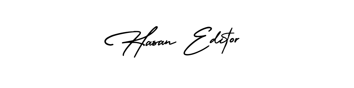 The best way (AmerikaSignatureDemo-Regular) to make a short signature is to pick only two or three words in your name. The name Hasan Editor include a total of six letters. For converting this name. Hasan Editor signature style 3 images and pictures png