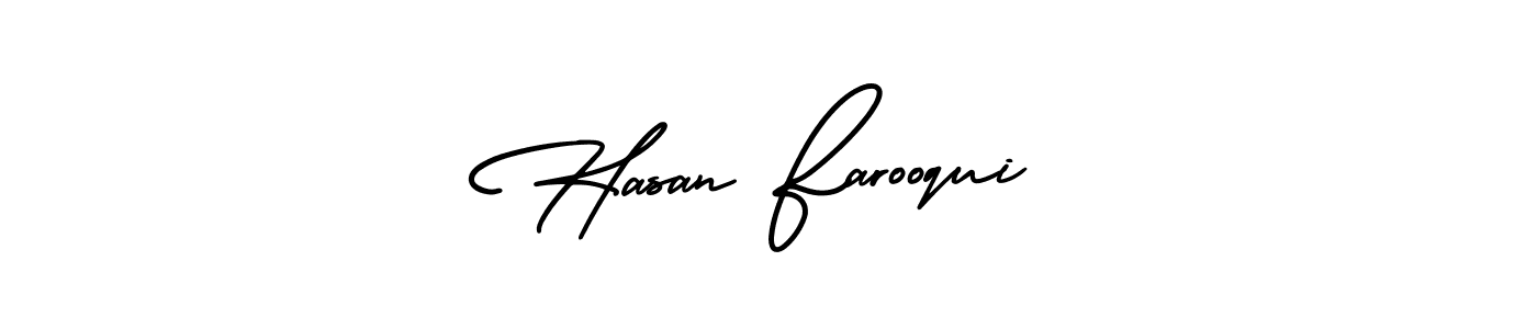 AmerikaSignatureDemo-Regular is a professional signature style that is perfect for those who want to add a touch of class to their signature. It is also a great choice for those who want to make their signature more unique. Get Hasan Farooqui name to fancy signature for free. Hasan Farooqui signature style 3 images and pictures png