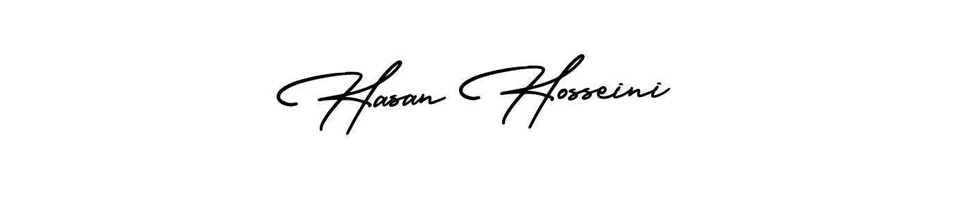 How to make Hasan Hosseini name signature. Use AmerikaSignatureDemo-Regular style for creating short signs online. This is the latest handwritten sign. Hasan Hosseini signature style 3 images and pictures png