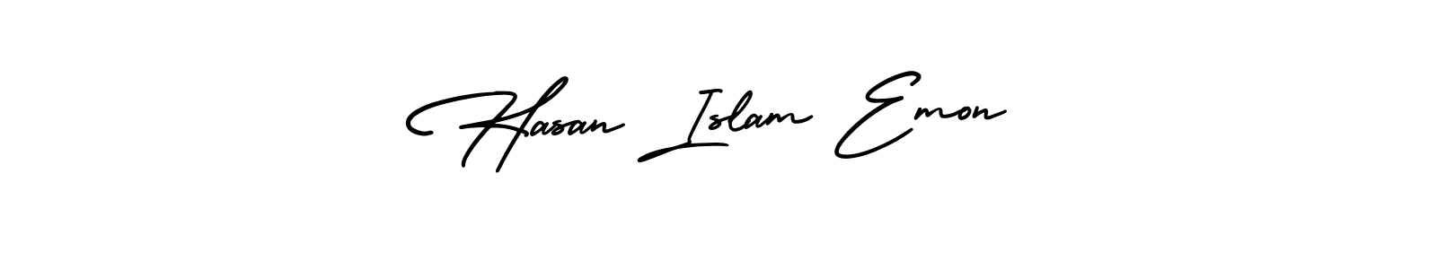 It looks lik you need a new signature style for name Hasan Islam Emon. Design unique handwritten (AmerikaSignatureDemo-Regular) signature with our free signature maker in just a few clicks. Hasan Islam Emon signature style 3 images and pictures png