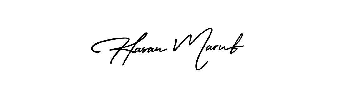 Use a signature maker to create a handwritten signature online. With this signature software, you can design (AmerikaSignatureDemo-Regular) your own signature for name Hasan Maruf. Hasan Maruf signature style 3 images and pictures png