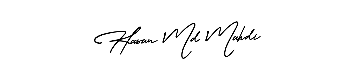 Use a signature maker to create a handwritten signature online. With this signature software, you can design (AmerikaSignatureDemo-Regular) your own signature for name Hasan Md Mahdi. Hasan Md Mahdi signature style 3 images and pictures png