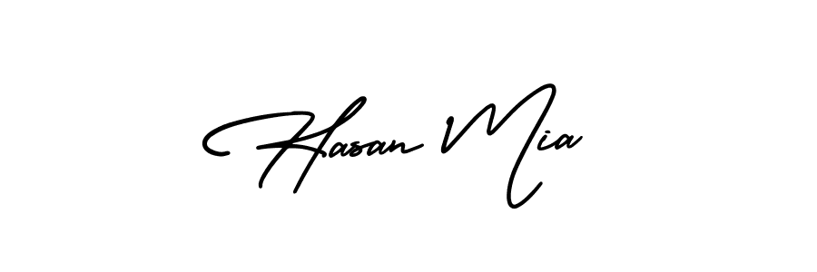 Also You can easily find your signature by using the search form. We will create Hasan Mia name handwritten signature images for you free of cost using AmerikaSignatureDemo-Regular sign style. Hasan Mia signature style 3 images and pictures png