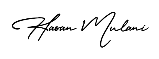 A modern signature idea for name Hasan Mulani using AmerikaSignatureDemo-Regular font. Clean strokes and elegant curves make it stand out instantly. Hasan Mulani signature style 3 images and pictures png