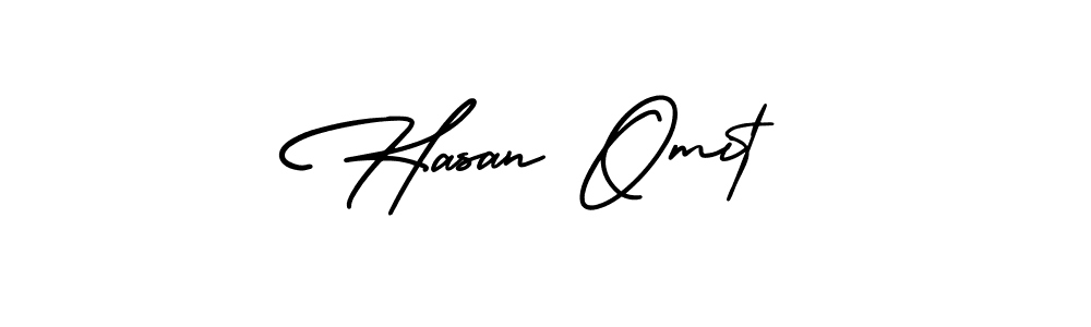 Hasan Omit stylish signature style. Best Handwritten Sign (AmerikaSignatureDemo-Regular) for my name. Handwritten Signature Collection Ideas for my name Hasan Omit. Hasan Omit signature style 3 images and pictures png