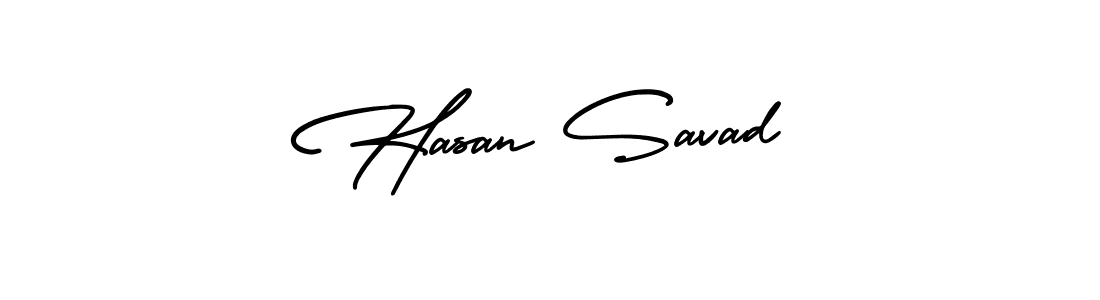 The best way (AmerikaSignatureDemo-Regular) to make a short signature is to pick only two or three words in your name. The name Hasan Savad include a total of six letters. For converting this name. Hasan Savad signature style 3 images and pictures png