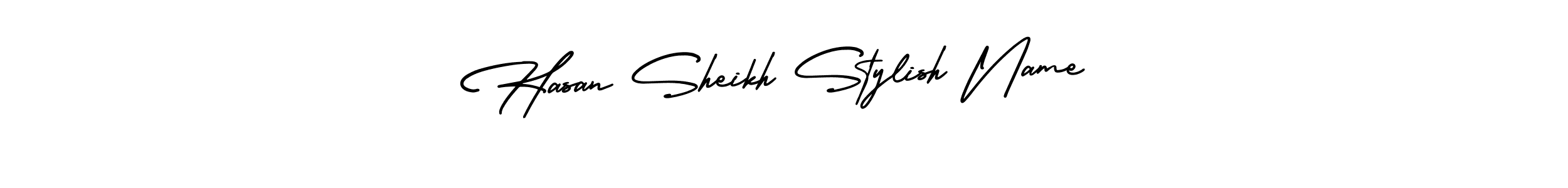 This is the best signature style for the Hasan Sheikh Stylish Name name. Also you like these signature font (AmerikaSignatureDemo-Regular). Mix name signature. Hasan Sheikh Stylish Name signature style 3 images and pictures png