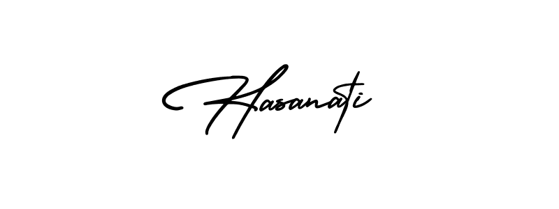 Use a signature maker to create a handwritten signature online. With this signature software, you can design (AmerikaSignatureDemo-Regular) your own signature for name Hasanati. Hasanati signature style 3 images and pictures png