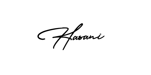 This is the best signature style for the Hasani name. Also you like these signature font (AmerikaSignatureDemo-Regular). Mix name signature. Hasani signature style 3 images and pictures png