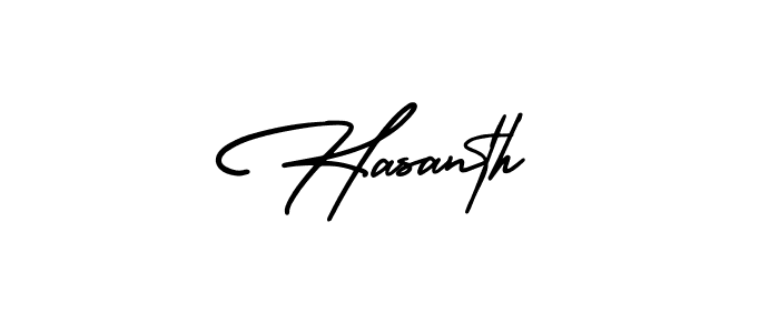 Create a beautiful signature design for name Hasanth. With this signature (AmerikaSignatureDemo-Regular) fonts, you can make a handwritten signature for free. Hasanth signature style 3 images and pictures png