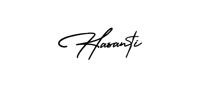 How to Draw Hasanti signature style? AmerikaSignatureDemo-Regular is a latest design signature styles for name Hasanti. Hasanti signature style 3 images and pictures png