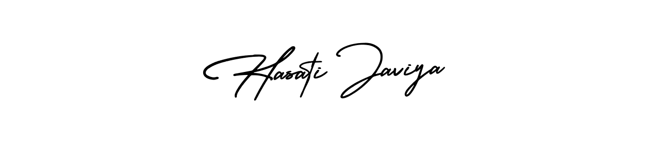 if you are searching for the best signature style for your name Hasati Javiya. so please give up your signature search. here we have designed multiple signature styles  using AmerikaSignatureDemo-Regular. Hasati Javiya signature style 3 images and pictures png
