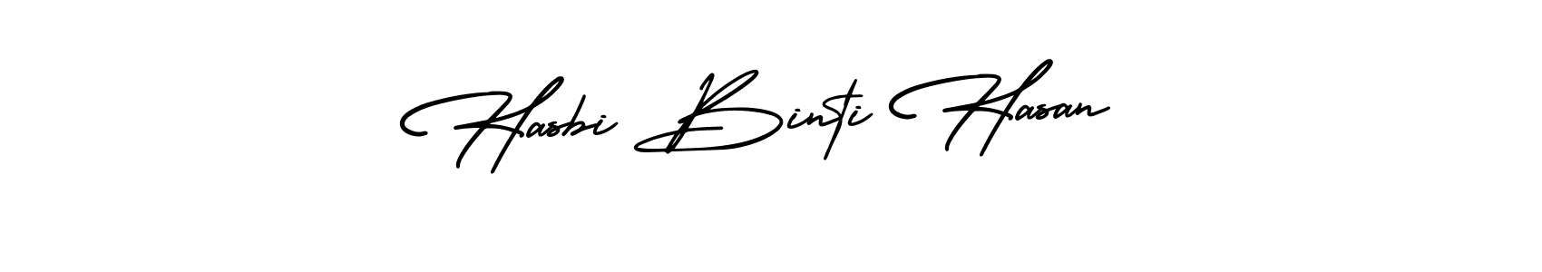 How to make Hasbi Binti Hasan signature? AmerikaSignatureDemo-Regular is a professional autograph style. Create handwritten signature for Hasbi Binti Hasan name. Hasbi Binti Hasan signature style 3 images and pictures png