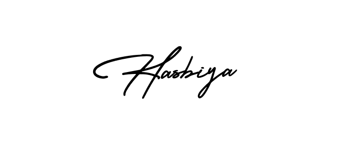 Also we have Hasbiya name is the best signature style. Create professional handwritten signature collection using AmerikaSignatureDemo-Regular autograph style. Hasbiya signature style 3 images and pictures png