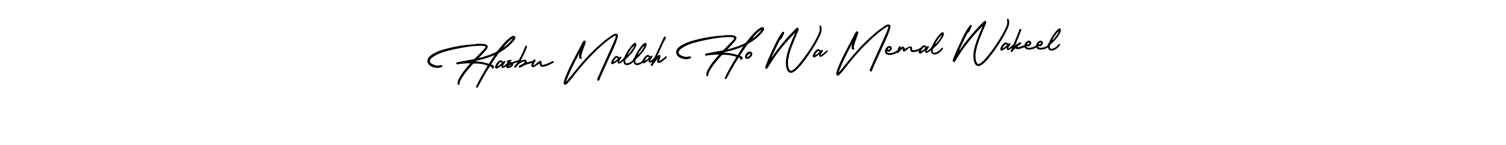 How to Draw Hasbu Nallah Ho Wa Nemal Wakeel signature style? AmerikaSignatureDemo-Regular is a latest design signature styles for name Hasbu Nallah Ho Wa Nemal Wakeel. Hasbu Nallah Ho Wa Nemal Wakeel signature style 3 images and pictures png