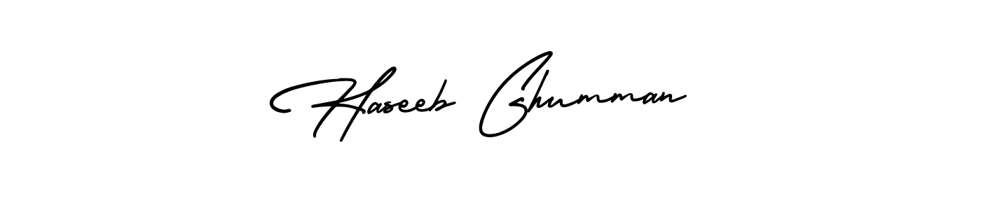 Also You can easily find your signature by using the search form. We will create Haseeb Ghumman name handwritten signature images for you free of cost using AmerikaSignatureDemo-Regular sign style. Haseeb Ghumman signature style 3 images and pictures png