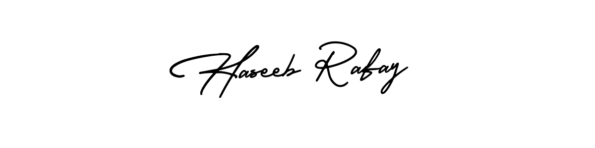 How to Draw Haseeb Rafay signature style? AmerikaSignatureDemo-Regular is a latest design signature styles for name Haseeb Rafay. Haseeb Rafay signature style 3 images and pictures png