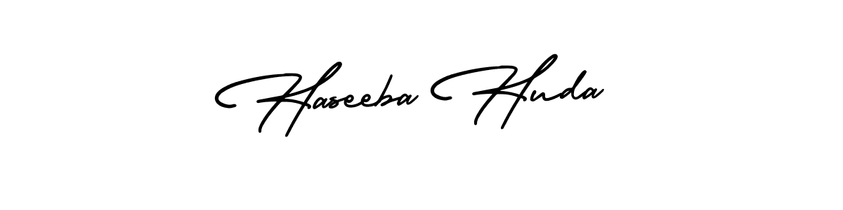 Create a beautiful signature design for name Haseeba Huda. With this signature (AmerikaSignatureDemo-Regular) fonts, you can make a handwritten signature for free. Haseeba Huda signature style 3 images and pictures png