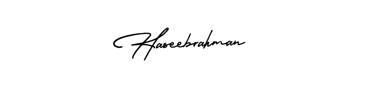 Design your own signature with our free online signature maker. With this signature software, you can create a handwritten (AmerikaSignatureDemo-Regular) signature for name Haseebrahman. Haseebrahman signature style 3 images and pictures png