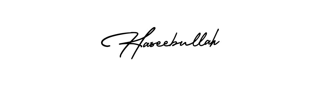 Design your own signature with our free online signature maker. With this signature software, you can create a handwritten (AmerikaSignatureDemo-Regular) signature for name Haseebullah. Haseebullah signature style 3 images and pictures png