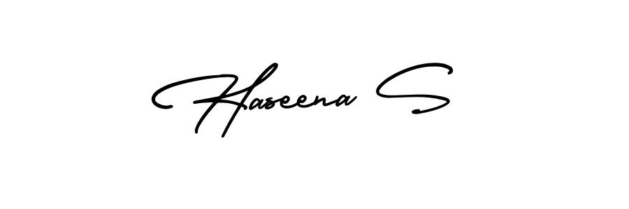 How to Draw Haseena S signature style? AmerikaSignatureDemo-Regular is a latest design signature styles for name Haseena S. Haseena S signature style 3 images and pictures png