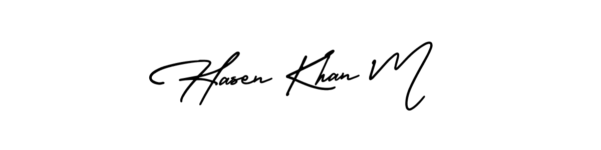 See photos of Hasen Khan M official signature by Spectra . Check more albums & portfolios. Read reviews & check more about AmerikaSignatureDemo-Regular font. Hasen Khan M signature style 3 images and pictures png