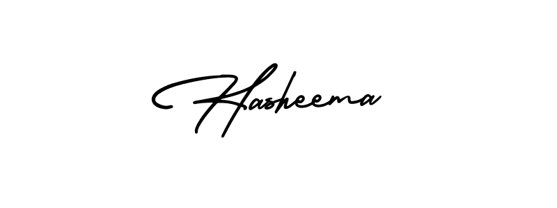 How to make Hasheema name signature. Use AmerikaSignatureDemo-Regular style for creating short signs online. This is the latest handwritten sign. Hasheema signature style 3 images and pictures png