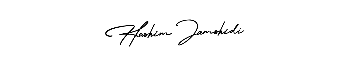 This is the best signature style for the Hashim Jamshidi name. Also you like these signature font (AmerikaSignatureDemo-Regular). Mix name signature. Hashim Jamshidi signature style 3 images and pictures png