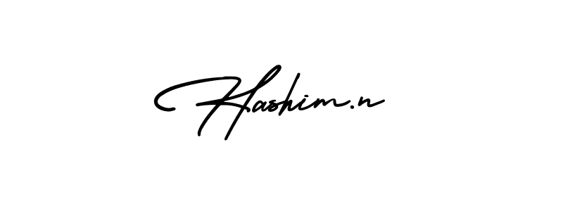 Hashim.n stylish signature style. Best Handwritten Sign (AmerikaSignatureDemo-Regular) for my name. Handwritten Signature Collection Ideas for my name Hashim.n. Hashim.n signature style 3 images and pictures png