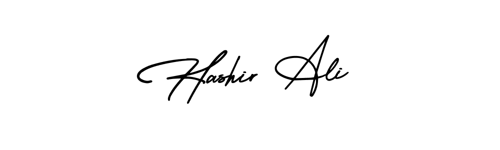 The best way (AmerikaSignatureDemo-Regular) to make a short signature is to pick only two or three words in your name. The name Hashir Ali include a total of six letters. For converting this name. Hashir Ali signature style 3 images and pictures png