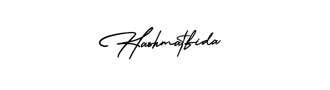 Make a beautiful signature design for name Hashmatfida. With this signature (AmerikaSignatureDemo-Regular) style, you can create a handwritten signature for free. Hashmatfida signature style 3 images and pictures png