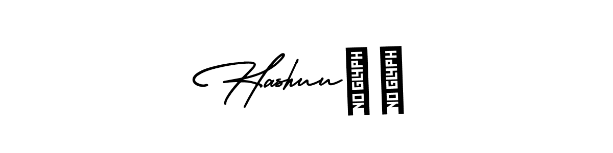 Design your own signature with our free online signature maker. With this signature software, you can create a handwritten (AmerikaSignatureDemo-Regular) signature for name Hashuu♥️. Hashuu♥️ signature style 3 images and pictures png