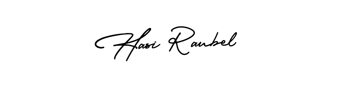 Create a beautiful signature design for name Hasi Raubel. With this signature (AmerikaSignatureDemo-Regular) fonts, you can make a handwritten signature for free. Hasi Raubel signature style 3 images and pictures png