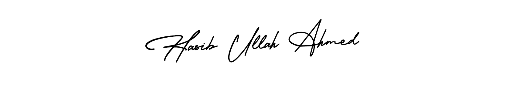 How to Draw Hasib Ullah Ahmed signature style? AmerikaSignatureDemo-Regular is a latest design signature styles for name Hasib Ullah Ahmed. Hasib Ullah Ahmed signature style 3 images and pictures png