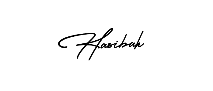 Create a beautiful signature design for name Hasibah. With this signature (AmerikaSignatureDemo-Regular) fonts, you can make a handwritten signature for free. Hasibah signature style 3 images and pictures png