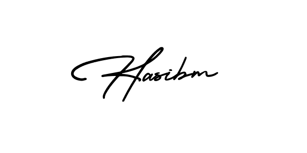Hasibm stylish signature style. Best Handwritten Sign (AmerikaSignatureDemo-Regular) for my name. Handwritten Signature Collection Ideas for my name Hasibm. Hasibm signature style 3 images and pictures png