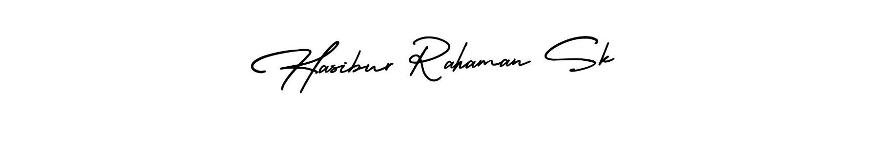 You should practise on your own different ways (AmerikaSignatureDemo-Regular) to write your name (Hasibur Rahaman Sk) in signature. don't let someone else do it for you. Hasibur Rahaman Sk signature style 3 images and pictures png