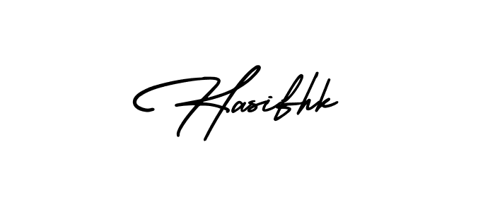 You should practise on your own different ways (AmerikaSignatureDemo-Regular) to write your name (Hasifhk) in signature. don't let someone else do it for you. Hasifhk signature style 3 images and pictures png