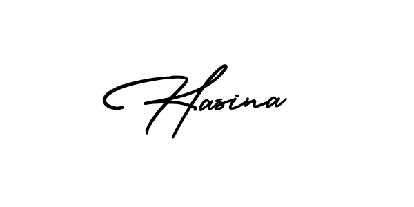 Design your own signature with our free online signature maker. With this signature software, you can create a handwritten (AmerikaSignatureDemo-Regular) signature for name Hasina. Hasina signature style 3 images and pictures png