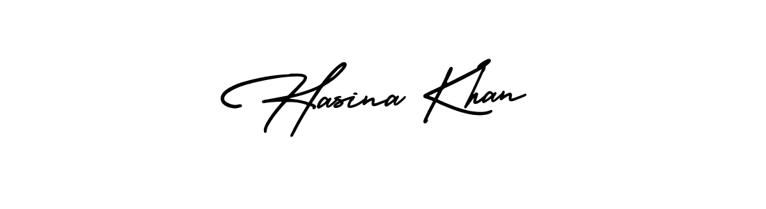 AmerikaSignatureDemo-Regular is a professional signature style that is perfect for those who want to add a touch of class to their signature. It is also a great choice for those who want to make their signature more unique. Get Hasina Khan name to fancy signature for free. Hasina Khan signature style 3 images and pictures png