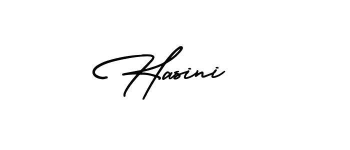 How to make Hasini  name signature. Use AmerikaSignatureDemo-Regular style for creating short signs online. This is the latest handwritten sign. Hasini  signature style 3 images and pictures png