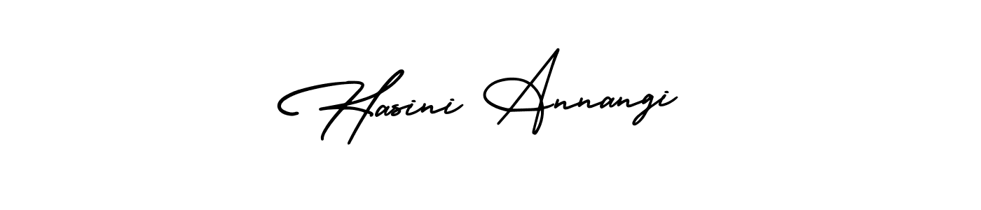 Hasini Annangi stylish signature style. Best Handwritten Sign (AmerikaSignatureDemo-Regular) for my name. Handwritten Signature Collection Ideas for my name Hasini Annangi. Hasini Annangi signature style 3 images and pictures png