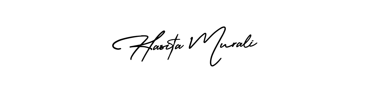 Make a beautiful signature design for name Hasita Murali. Use this online signature maker to create a handwritten signature for free. Hasita Murali signature style 3 images and pictures png