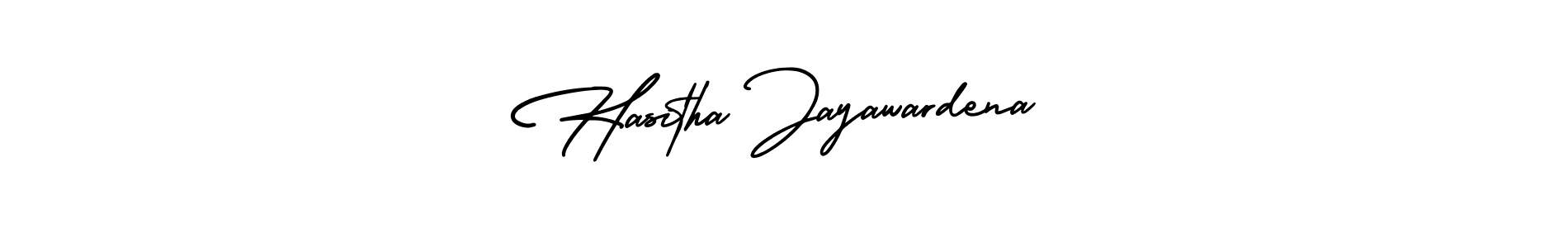 Make a beautiful signature design for name Hasitha Jayawardena. With this signature (AmerikaSignatureDemo-Regular) style, you can create a handwritten signature for free. Hasitha Jayawardena signature style 3 images and pictures png