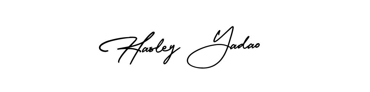 Make a beautiful signature design for name Hasley Yadao. Use this online signature maker to create a handwritten signature for free. Hasley Yadao signature style 3 images and pictures png