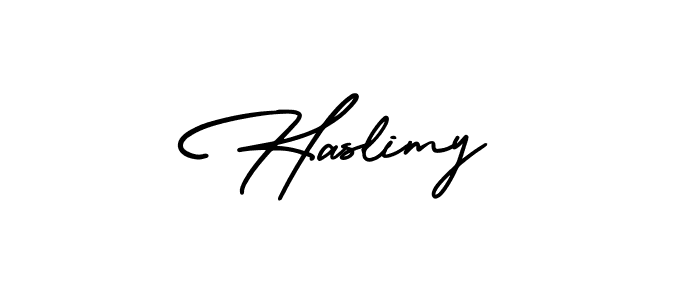 Also we have Haslimy name is the best signature style. Create professional handwritten signature collection using AmerikaSignatureDemo-Regular autograph style. Haslimy signature style 3 images and pictures png