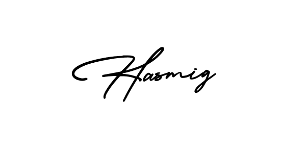 It looks lik you need a new signature style for name Hasmig. Design unique handwritten (AmerikaSignatureDemo-Regular) signature with our free signature maker in just a few clicks. Hasmig signature style 3 images and pictures png