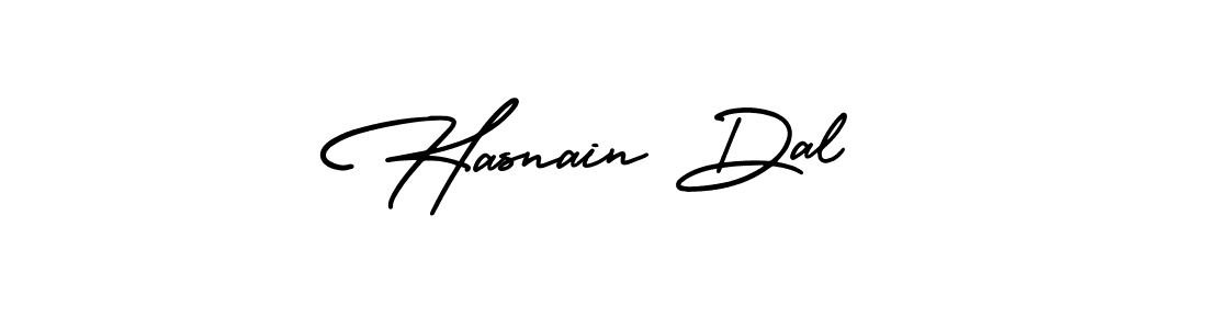 You should practise on your own different ways (AmerikaSignatureDemo-Regular) to write your name (Hasnain Dal) in signature. don't let someone else do it for you. Hasnain Dal signature style 3 images and pictures png