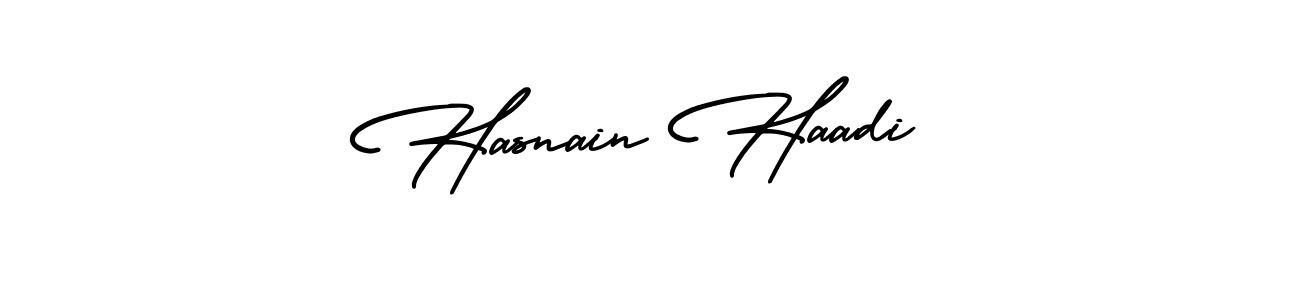 Best and Professional Signature Style for Hasnain Haadi. AmerikaSignatureDemo-Regular Best Signature Style Collection. Hasnain Haadi signature style 3 images and pictures png