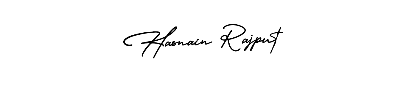 Make a beautiful signature design for name Hasnain Rajput. With this signature (AmerikaSignatureDemo-Regular) style, you can create a handwritten signature for free. Hasnain Rajput signature style 3 images and pictures png